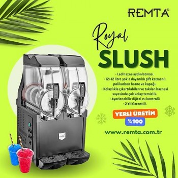 Remta Üçlü Royal Slush (Buzlaş-Karlamaç) Makinası 12+12+12 lt - ST43