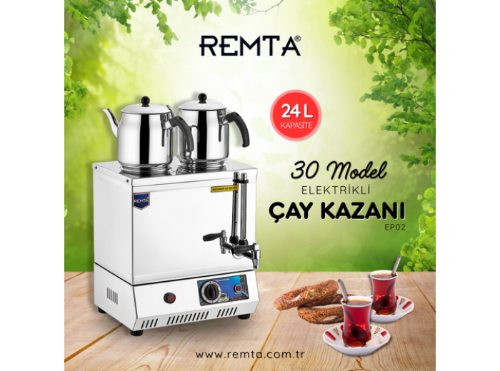 Remta 30 Model Elektrikli Çay Ocağı 24 lt (Pleytsiz) - EP02 Remta 30 Model Elektrikli Çay Ocağı 24 lt (Pleytsiz) - EP02