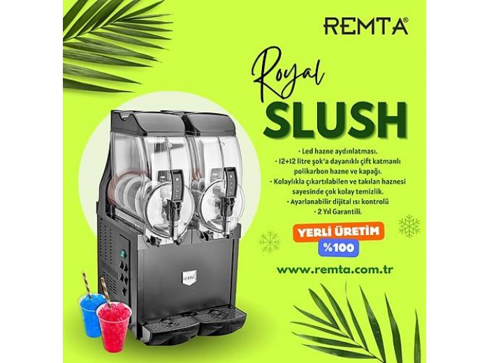Remta ST42 İkili Royal Slush (Buzlaş-Karlamaç) Makinesi, 12+12 L Remta ST42 İkili Royal Slush (Buzlaş-Karlamaç) Makinesi, 12+12 L