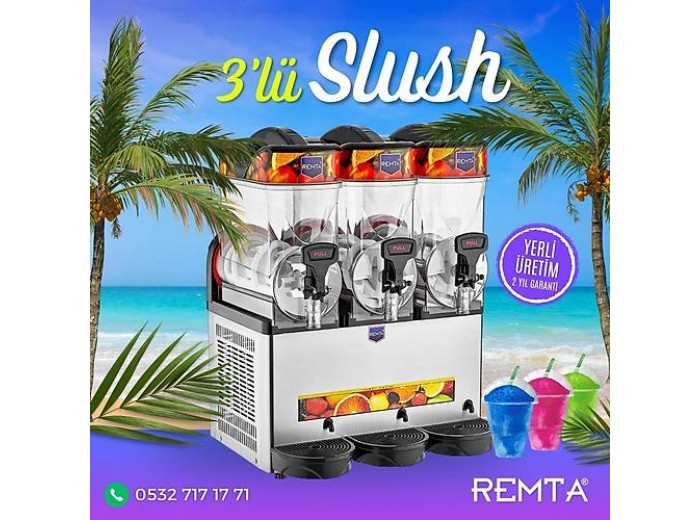 Remta ST27 Slush Makinesi, 3 Hazneli, 12+12+12 L Remta ST27 Slush Makinesi, 3 Hazneli, 12+12+12 L