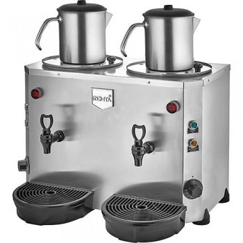 Remta DE15 Jumbo Çay Makinesi, 2 Demlikli, 9+9 L, Elektrikli, Siyah