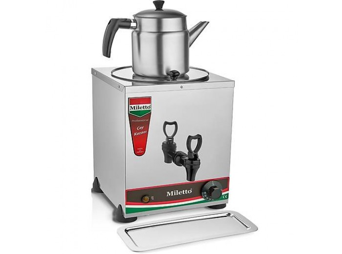Miletto 15 Model Elektrikli Tek Demlikli Çay Kazanı 9 lt (Demlik Dahil) - MEJ14 Miletto 15 Model Elektrikli Tek Demlikli Çay Kazanı 9 lt (Demlik Dahil) - MEJ14