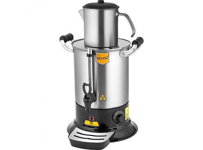 REMTA PT11 PLATİN MODEL TEK DEMLİKLİ ÇAY MAKİNASI 9 LT. (DEMLİK DAHİL)