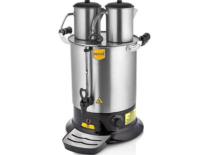 REMTA PT14 PLATİN MODEL ÇİFT DEMLİKLİ ÇAY MAKİNASI 17 LT. (DEMLİK DAHİL)