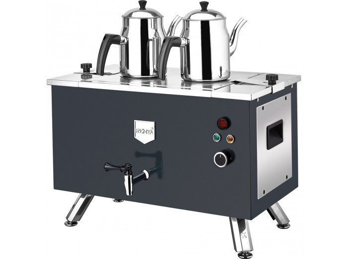 REMTA EP02(L) ÇİFT CİDARLI 2 DEMLİKLİ ELEKTRİKLİ KAHVECİ OCAĞI 20 LT. 