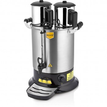 REMTA PT14 PLATİN MODEL ÇİFT DEMLİKLİ ÇAY MAKİNASI 17 LT. (DEMLİK DAHİL)