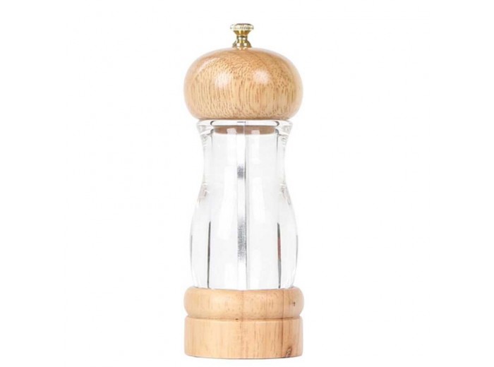 AKRİLİK AHŞAP BİBER DEĞİRMENİ ÇELİK 16 CM