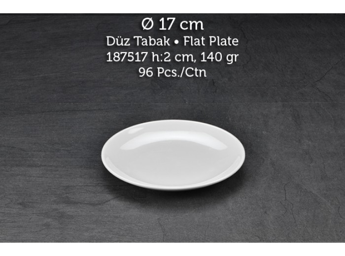 TUVA THERM INTERNATİONAL 17 CM DÜZ TABAK TUVA THERM INTERNATİONAL 17 CM DÜZ TABAK