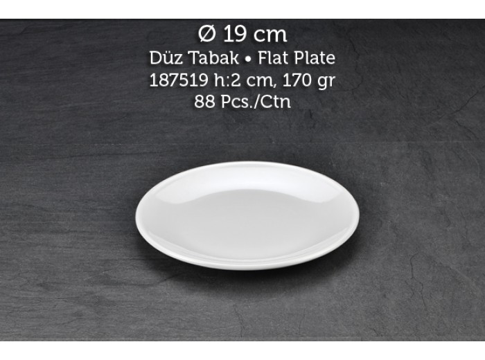 TUVA THERM INTERNATİONAL 19 CM DÜZ TABAK TUVA THERM INTERNATİONAL 19 CM DÜZ TABAK