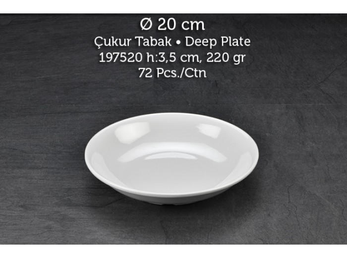 TUVA THERM INTERNATİONAL 20 CM ÇUKUR TABAK TUVA THERM INTERNATİONAL 20 CM ÇUKUR TABAK