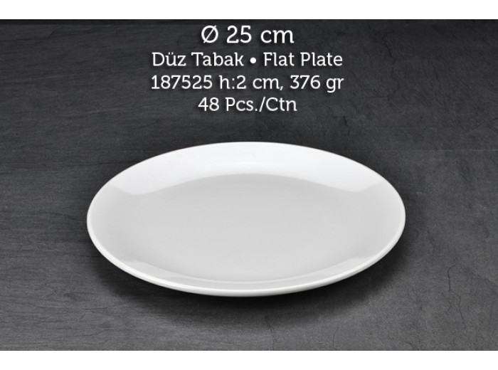 TUVA THERM INTERNATİONAL 25 CM DÜZ TABAK TUVA THERM INTERNATİONAL 25 CM DÜZ TABAK