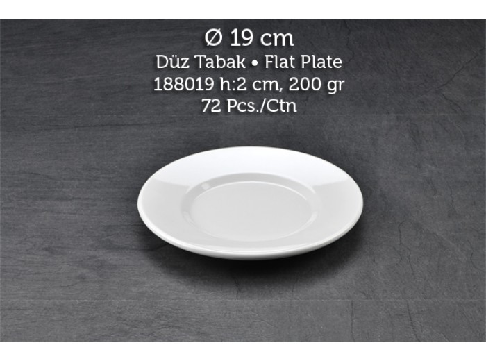 TUVA THERM KLASİK 19 CM DÜZ TABAK