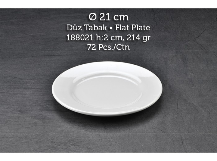 TUVA THERM KLASİK 21 CM DÜZ TABAK
