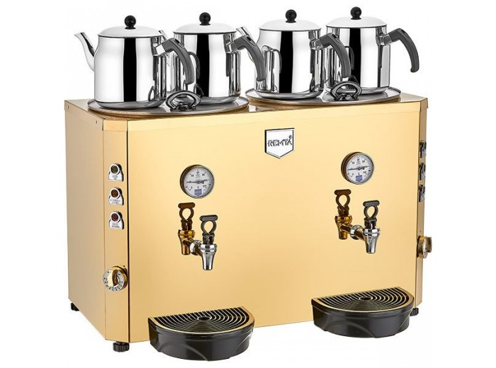REMTA DE13S JUMBO 4 DEMLİKLİ ÇAY MAKİNESİ (ŞAMADIRALI) 46 LT.
