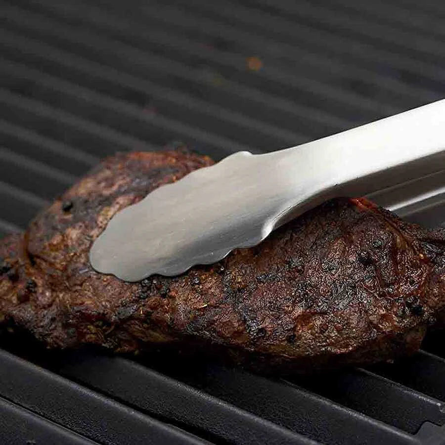 Epinox PBM-35 barbekü mangal maşası 35 cm, paslanmaz çelik gövde ve silikon tutma yerleri - Görsel 3