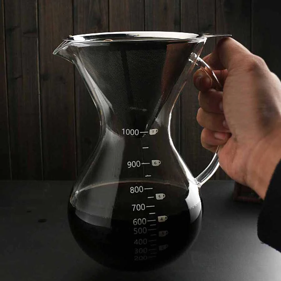 Epinox CK-1000 filtreli 1000 ml cam kahve demleme kabı - Görsel 2