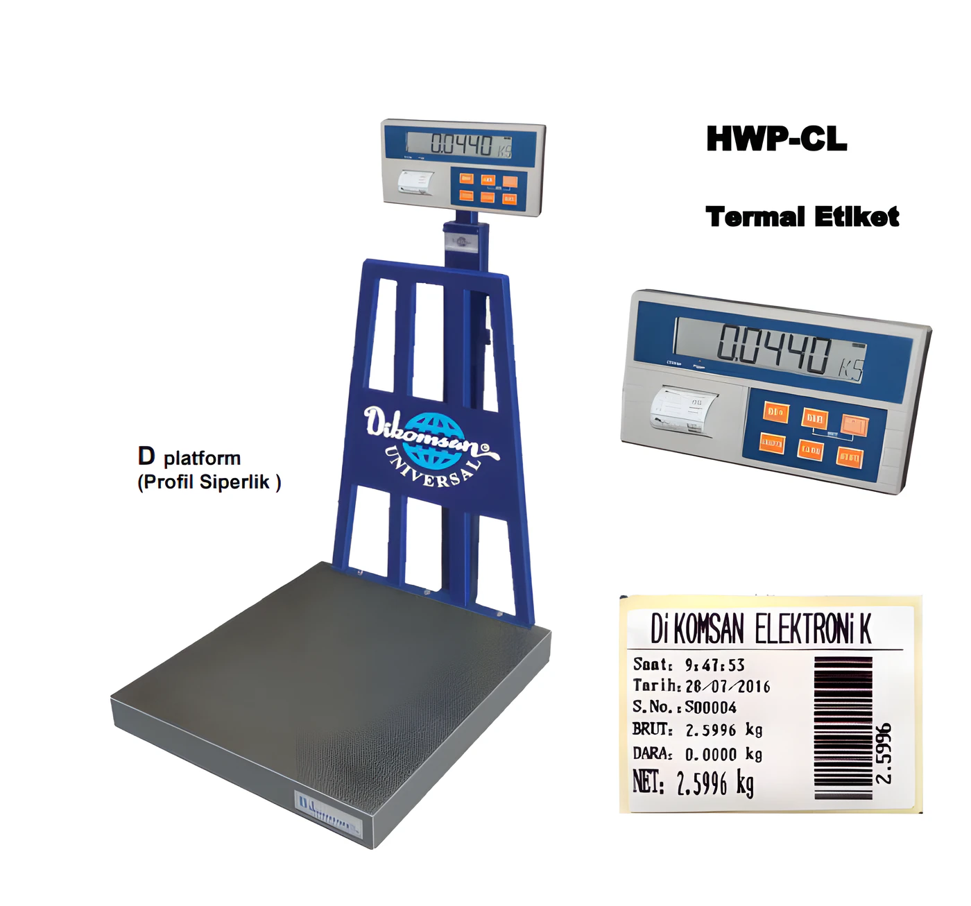 Dikomsan HWP-CL etiket yazıcılı elektronik tartım baskülü - Görsel 2