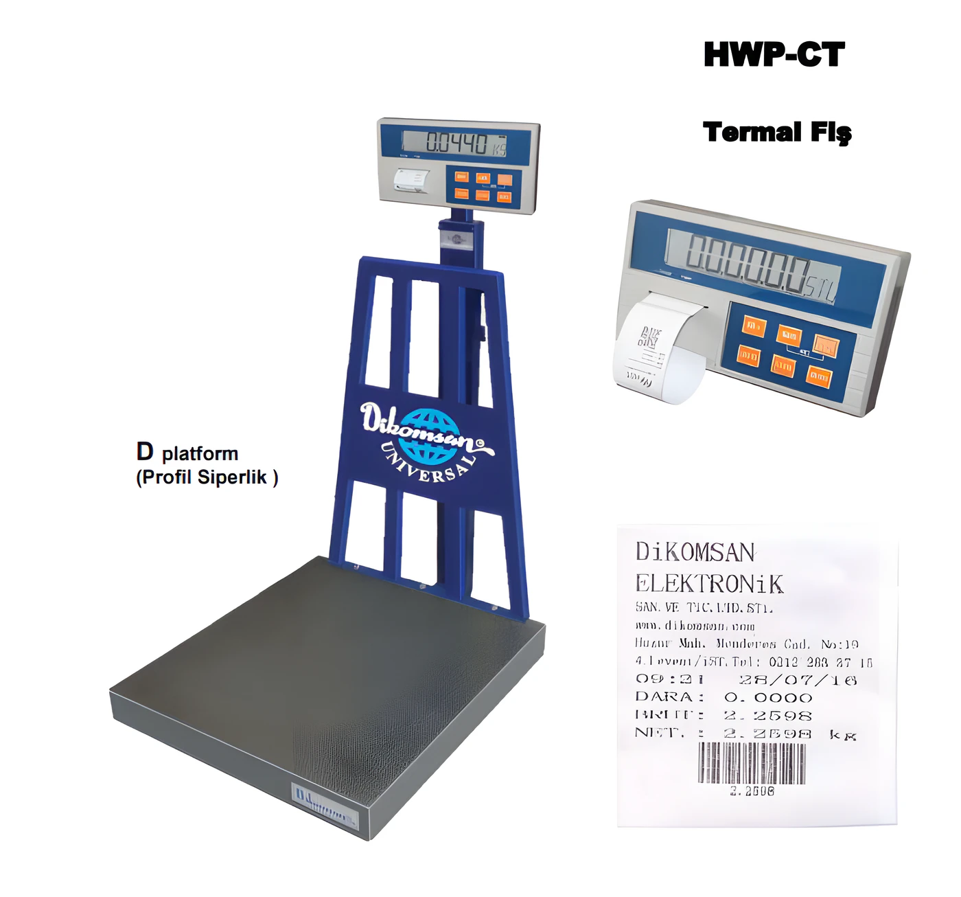 Dikomsan HWP-CT fiş yazıcılı elektronik tartım baskülü - Görsel 2