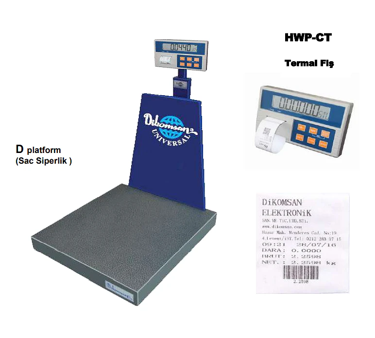 Dikomsan HWP-CT fiş yazıcılı elektronik tartım baskülü - Görsel 3
