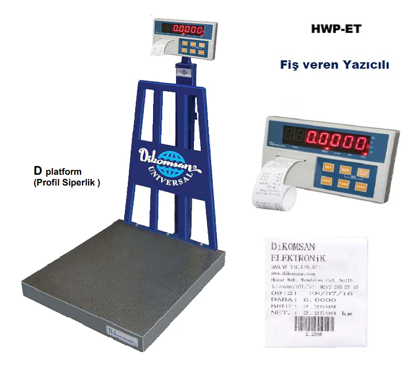 Dikomsan HWP-ET fiş yazıcılı elektronik baskül - Görsel 2
