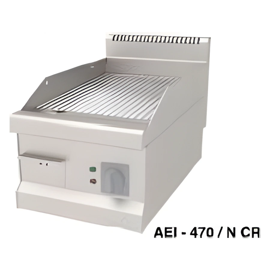 Atalay AEI-470/N CR krom oluklu elektrikli ızgara 40x70, kalın çelik pişirici plaka