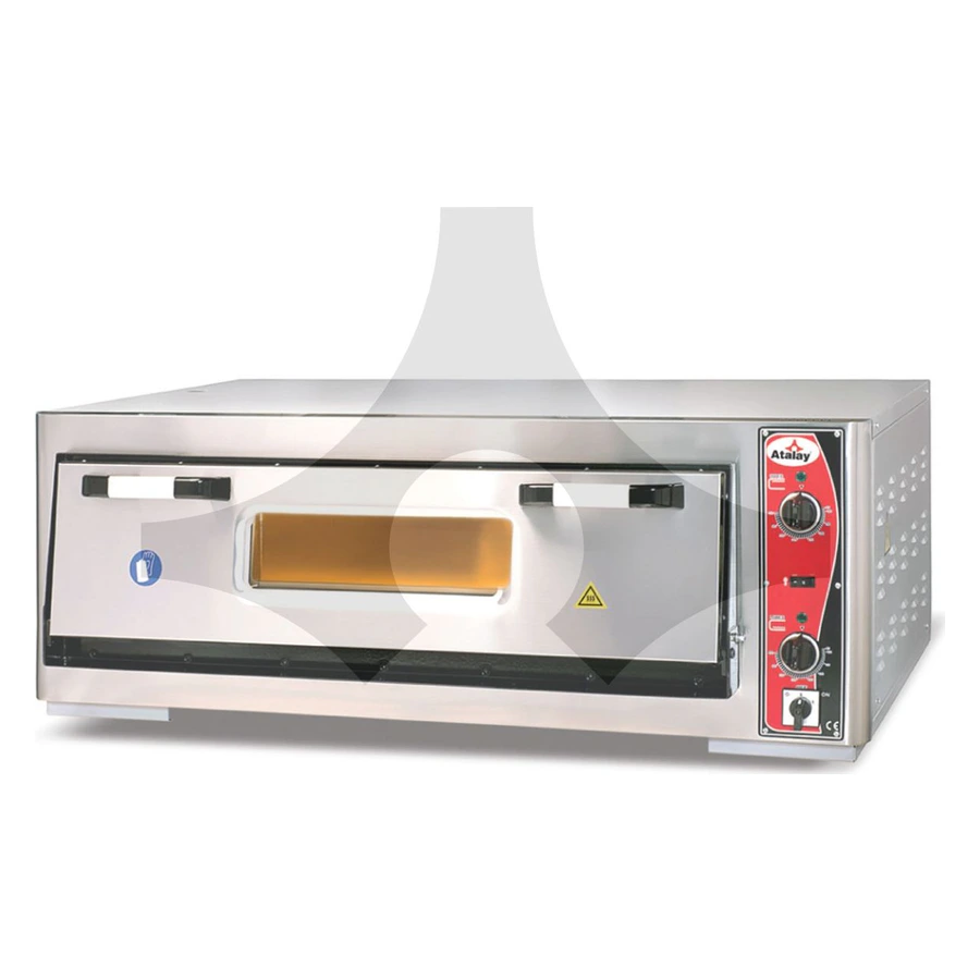 Atalay APF-962-1 tek katlı 92x62 cm elektrikli pizza fırını, taş tabanlı