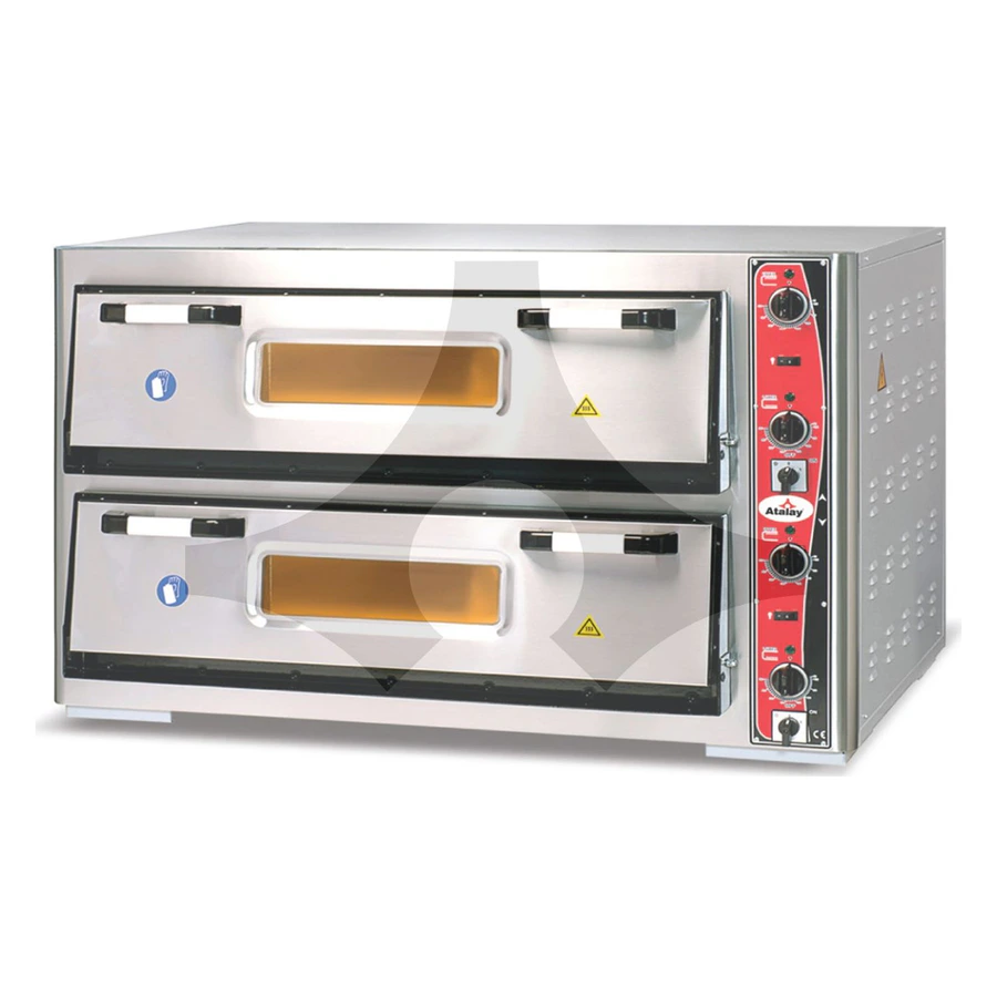Atalay APF-92-2 çift katlı 92x92 cm yüksek kapasiteli pizza fırını