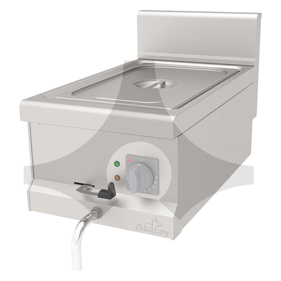 Atalay ASB-470 tezgah üstü sos bain marie, paslanmaz gövde ve GN küvet yuvaları