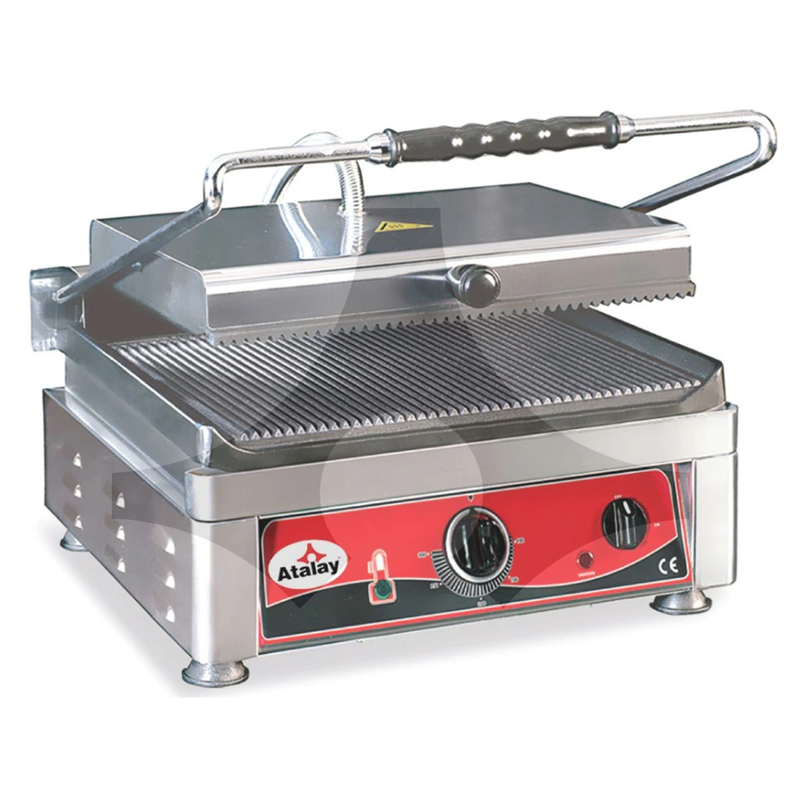 Atalay ATM-2745 27x45 cm sanayi tipi tost makinesi, termostat ve yağdanlık sistemi