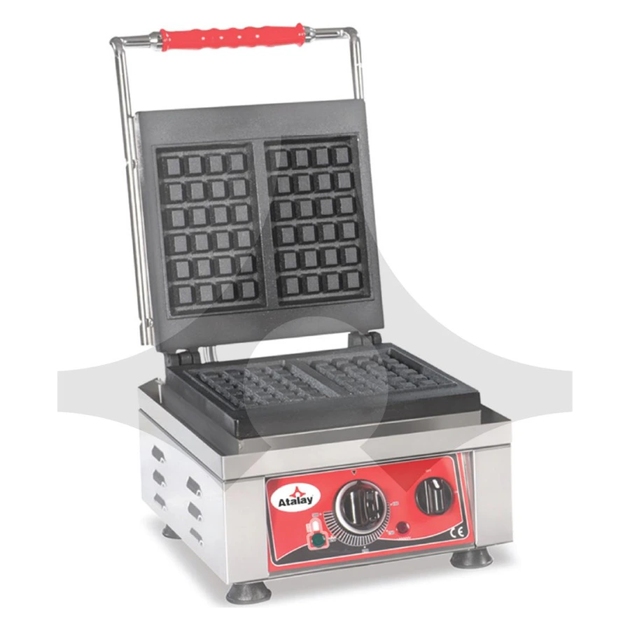 Atalay AWM-2401 tekli profesyonel waffle makinesi, kompakt paslanmaz çelik gövde