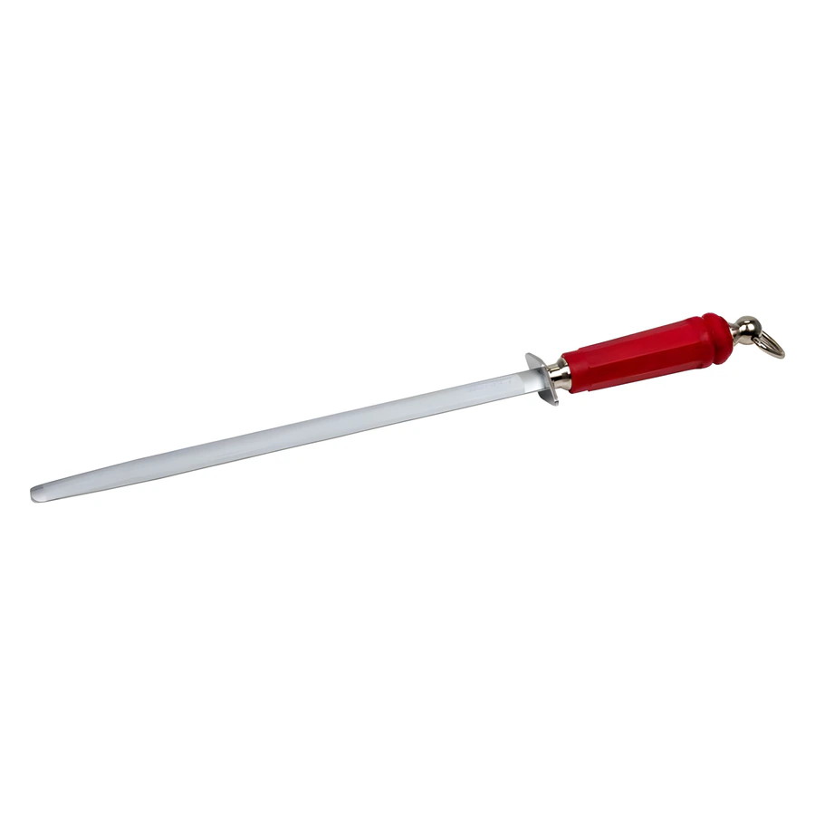 Bargoin Bor OV-12 kiremit renkli saplı oval masat, 30 cm krom kaplı bileme çeliği