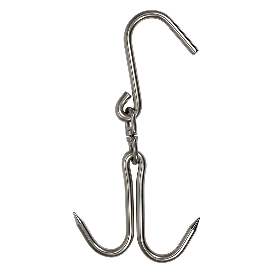 Epinox ÇV-10 vidalı çelik et çengeli, 30 cm kasap askı çengeli