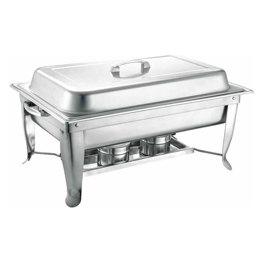 Epinox CDE-9 ekonomik 9 litre chafing dish reşo, 1/1 gastronom hazneli paslanmaz gövde