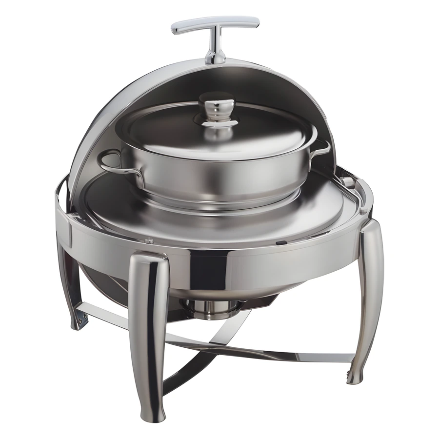 Empero JP.CHF.05 yuvarlak kapaklı paslanmaz chafing dish çorbalık