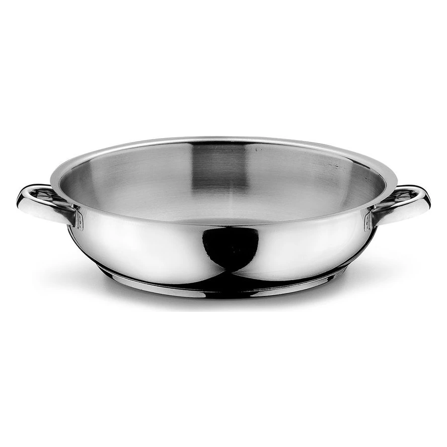 Ulutaş boru kulplu çift kulplu kapaksız tava 8680400451255, iki yanda metal kulp