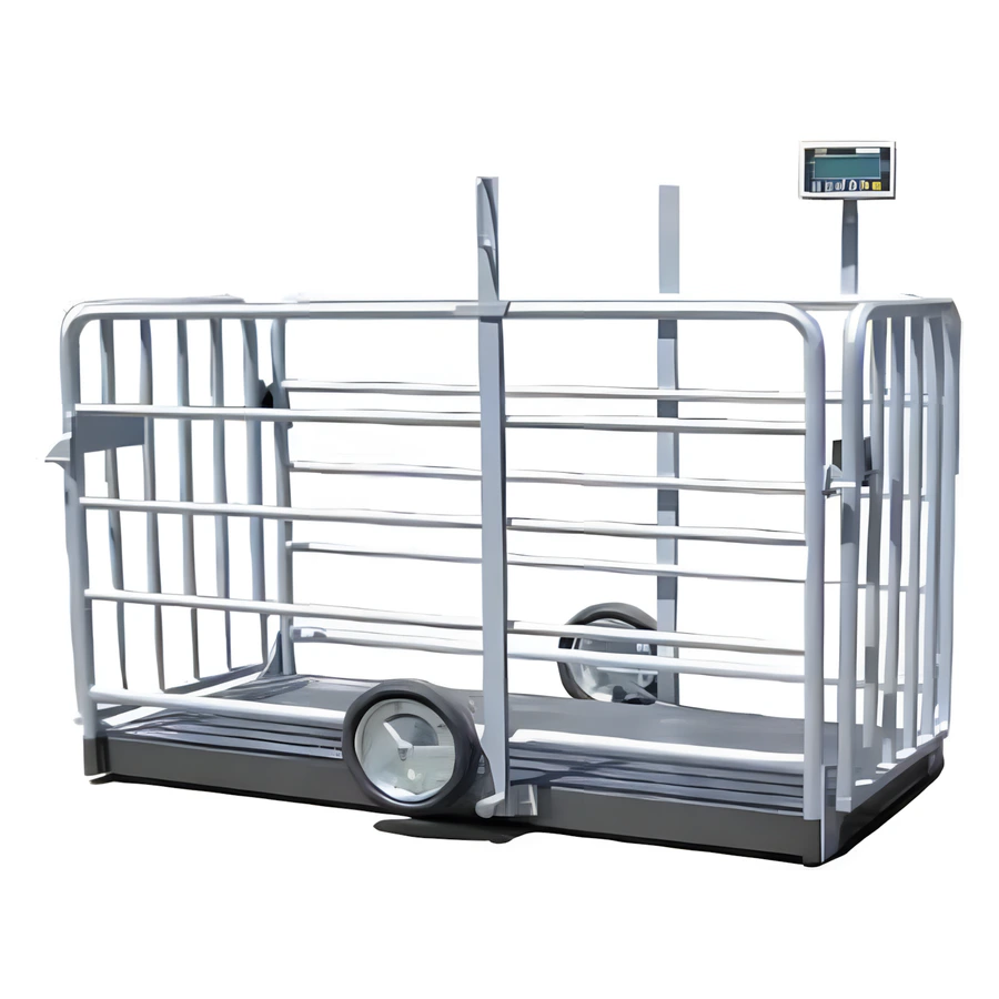 Dikomsan CHB-M mobil canlı hayvan baskülü, 120 x 200 cm kafesli platform