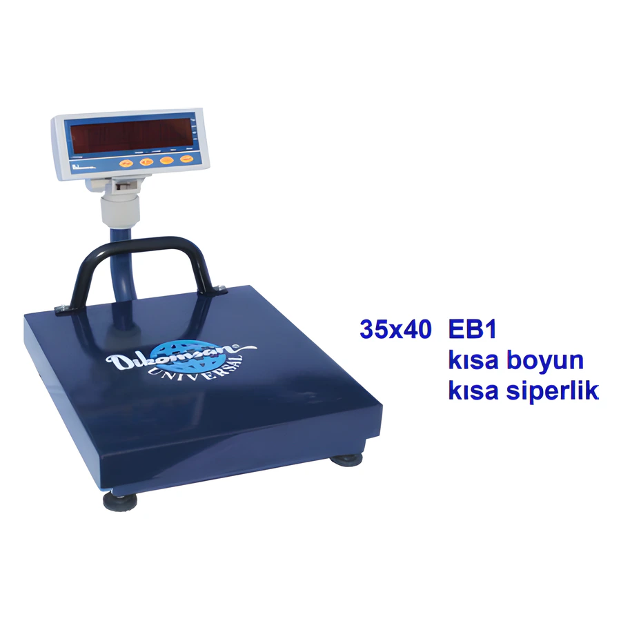 Dikomsan HCT EB1 tartım baskülü, çelik platform ve dijital indikatör