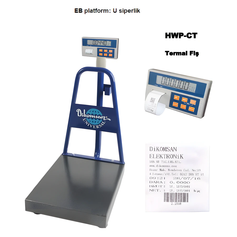 Dikomsan HWP-CT fiş yazıcılı elektronik tartım baskülü
