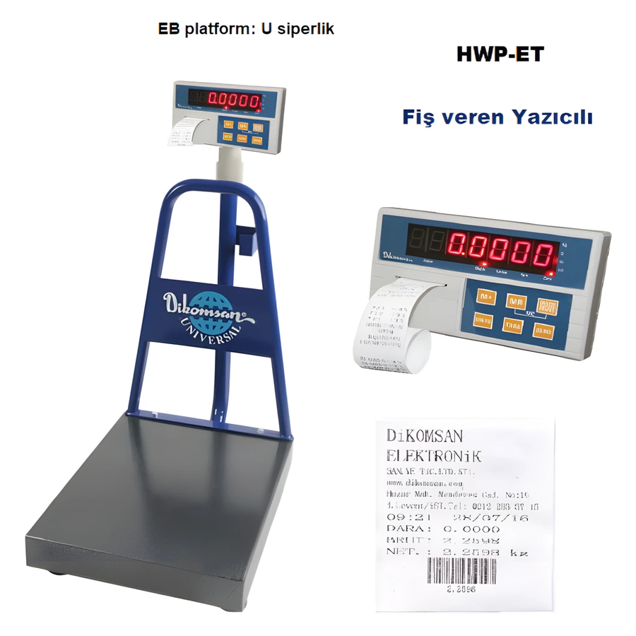 Dikomsan HWP-ET fiş yazıcılı elektronik baskül