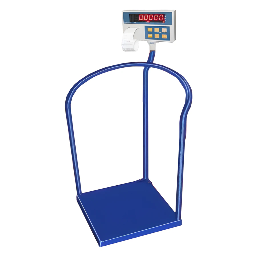 Dikomsan HWP-HR yazıcılı medikal insan baskülü, 45 x 45 cm platform ve fiş çıktılı ekran