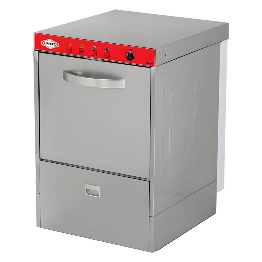 Empero EMP.1100 paslanmaz bardak yıkama makinesi, 400x400 mm sepetli ön kapaklı