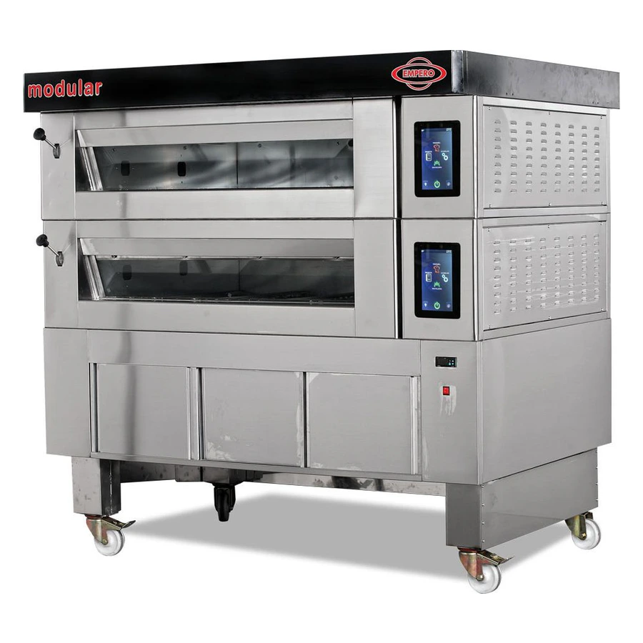 Empero EMP.3545-6S elektrikli modüler fırın alt standı, geniş paslanmaz taşıyıcı çerçeve