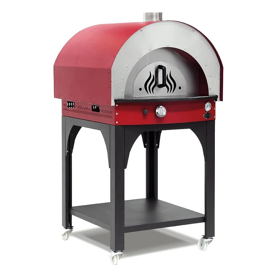 Empero PLF.PLS.D5 60x60 cm gazlı taş tabanlı pizza fırını, kare taş tabanlı paslanmaz gövde