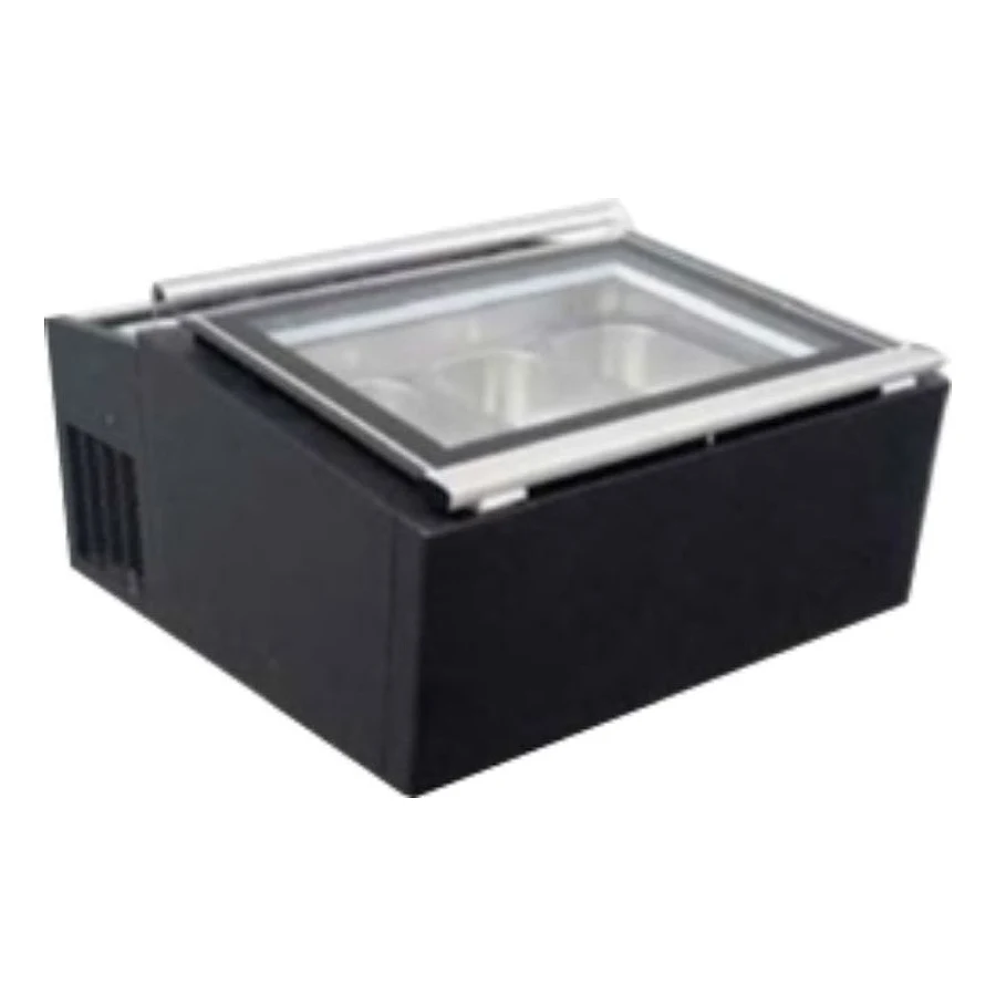 Empero RTD54-1 küvetli dondurma teşhir dolabı, 3x5 litre küvet ve dijital kontrol