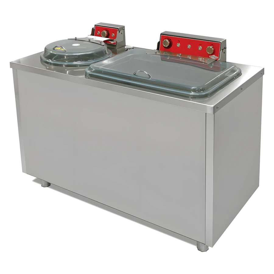 Empero EMP.SYK.01 elektronik sebze yıkama ve kurutma makinesi, paslanmaz tank ve kazan