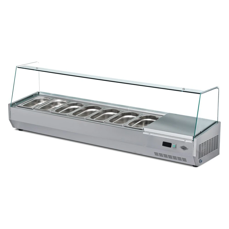 Empero EMP.210 2100 mm soğutmalı set üstü saladbar, küvet yuvalı paslanmaz gövde