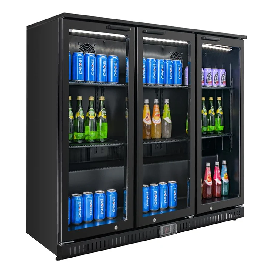 Empero BBT-338H geniş camlı soğutmalı teşhir dolabı, LED aydınlatmalı çok katlı vitrin