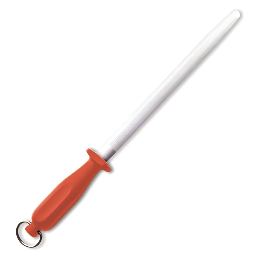 Flügel Solingen kırmızı plastik saplı OV-12 oval masat, 30 cm elmas taneli çubuk