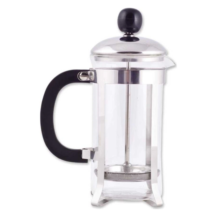 Epinox DÜZ-350A siyah french press 350 ml, koyu renkli filtreli kahve presi
