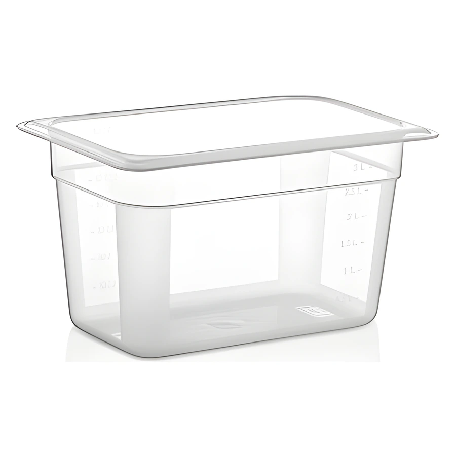 Gastroplast GNP-14150 şeffaf PC gastronom küvet, kırılmaz polikarbon